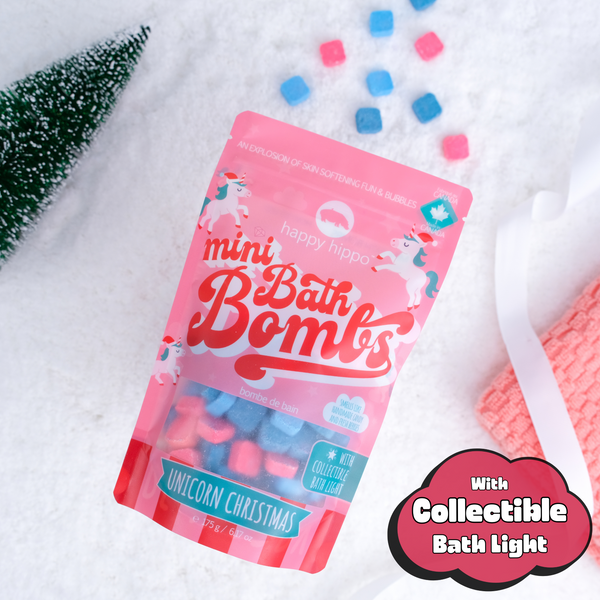 Unicorn Christmas Mini Bombs with Bath Light