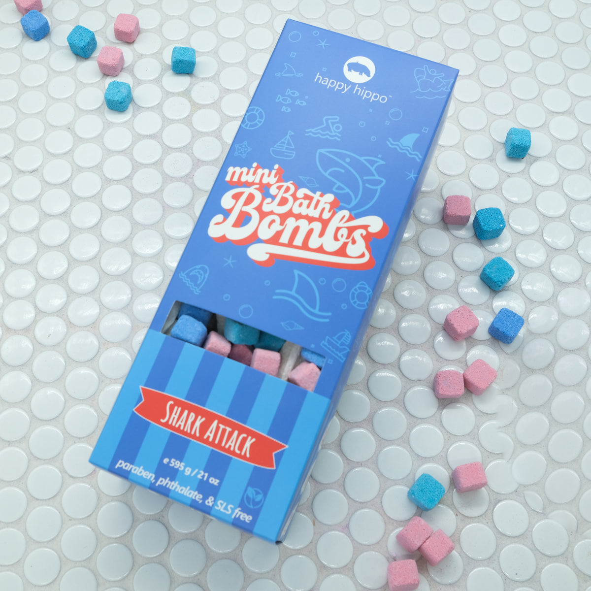 Shark Attack Mini Bath Bombs – Happy Hippo Bath Co