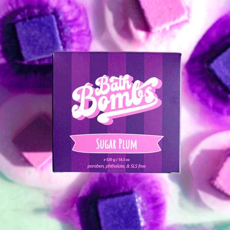 Sugar Plum Cube Bombs - 12 Pack