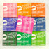 Assorted boxes of happy hippo Shower Spritzers on a white background