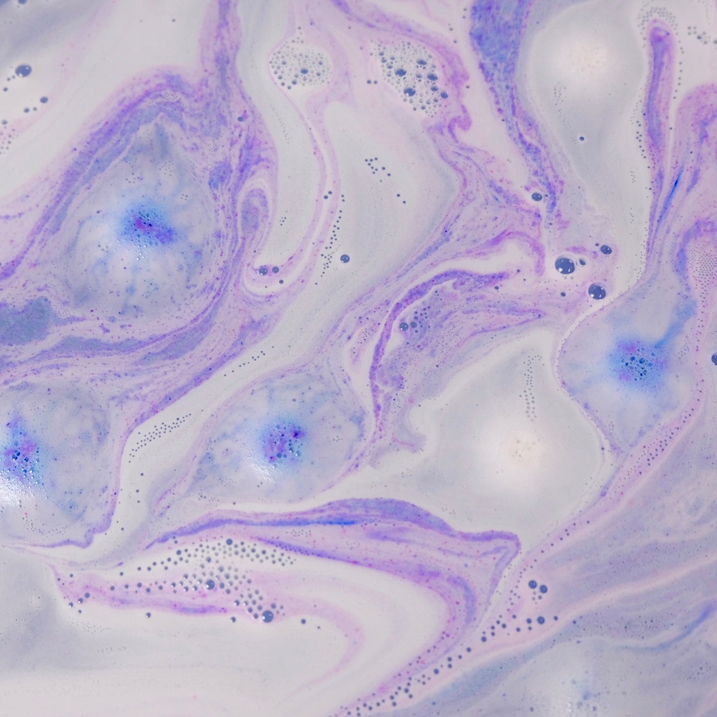 Lavender Mini Bath Bombs reacting in the water